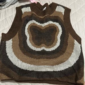 brown butterfly vest